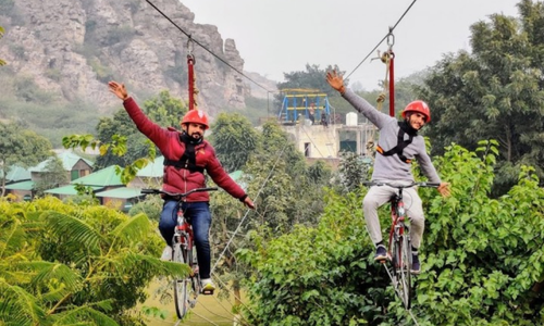 Air cycling adventure activity